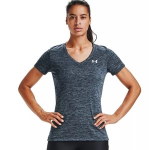 Under Armour Women's Loose Twisted Tech V-Neck Shirt, Medium